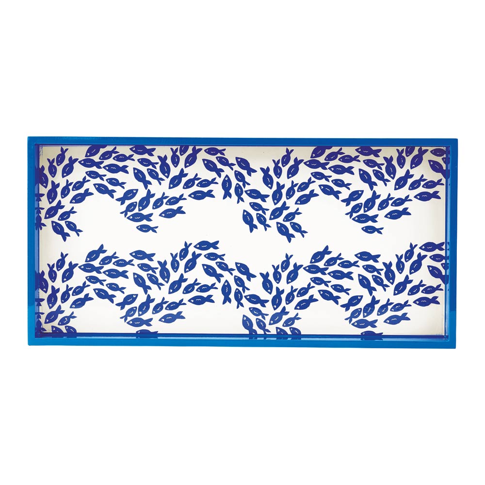 Picture of Swimmers Rectangular Lacquer Serving Tray