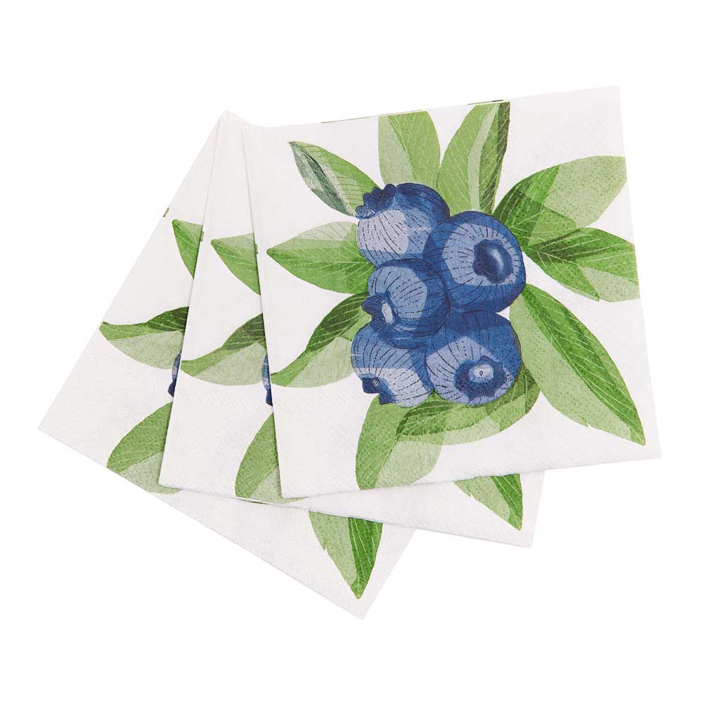 Picture of Blueberry Bunch Paper Cocktail Napkins (Pack of 25