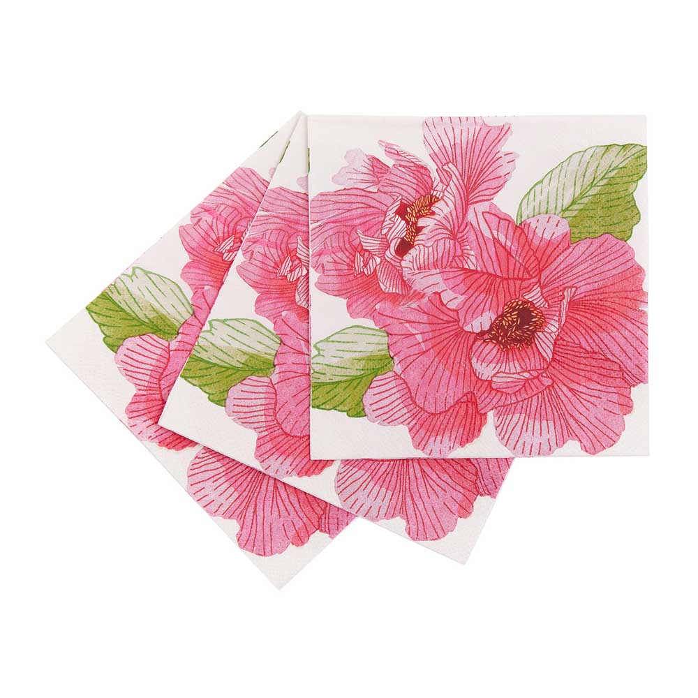 Picture of Pink Peony  Paper Cocktail Napkins (Pack of 25)
