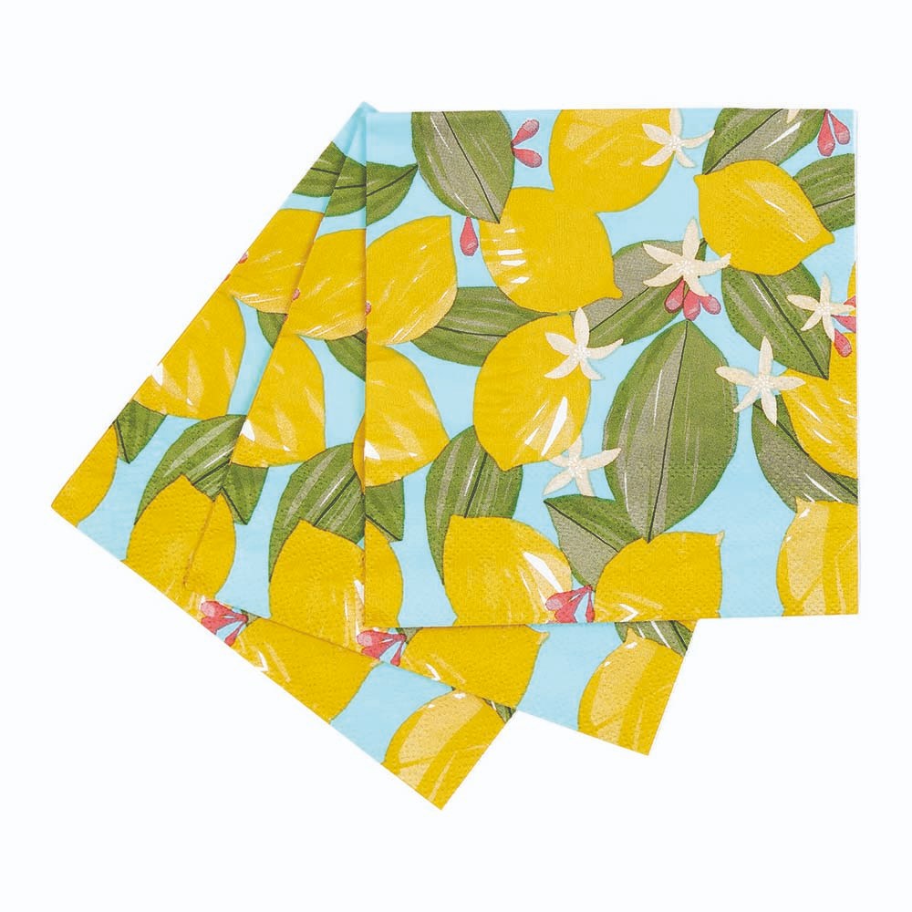 Picture of Lemon Blossoms Paper  Cocktail Napkins (Pack of 25