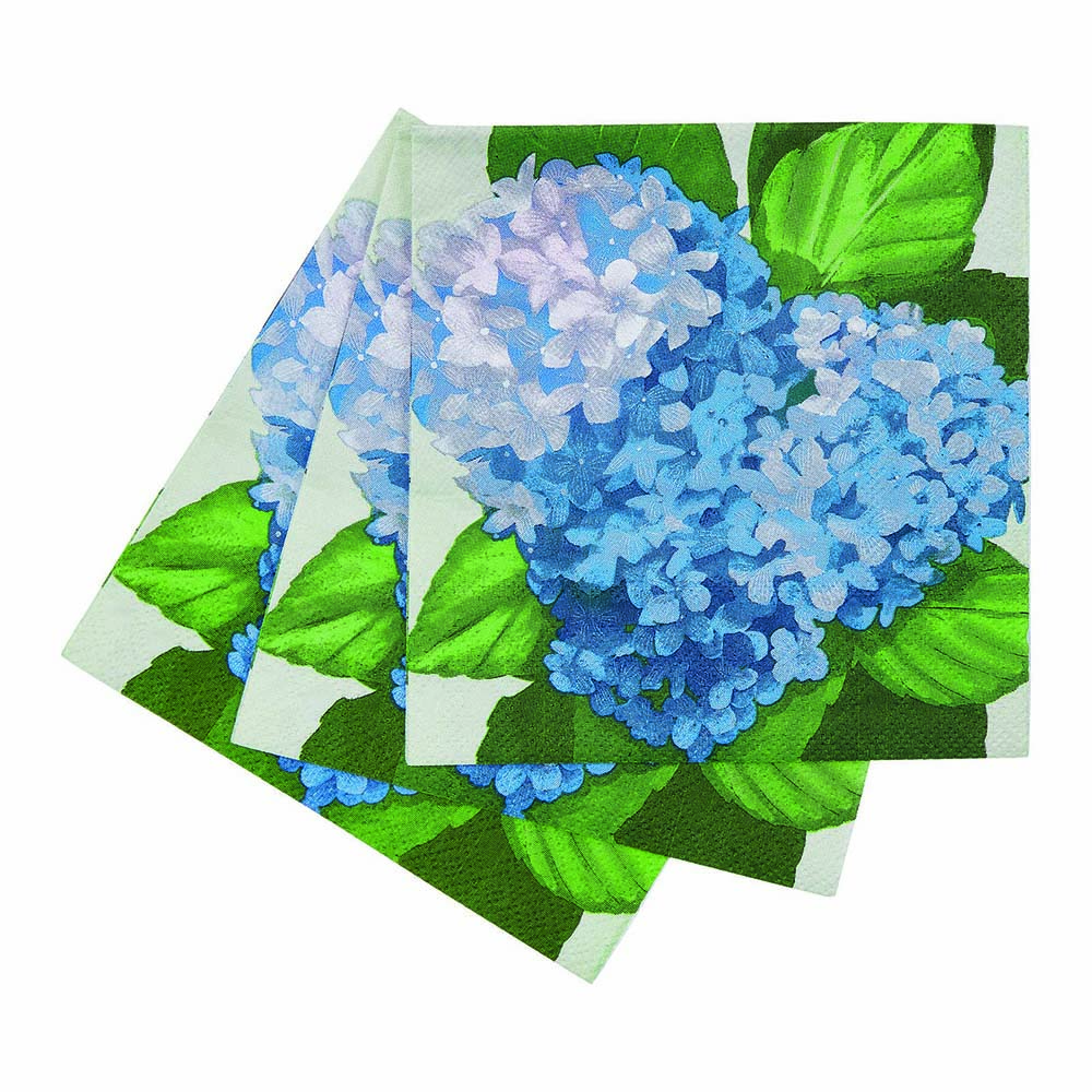 Picture of Blue Hydrangea Paper Cocktail Napkins (Pack of 25)
