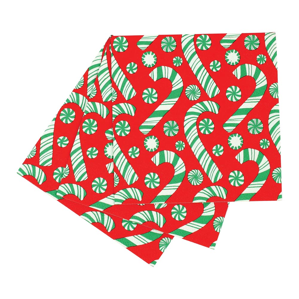 Picture of Candy Cane Joy Paper Cocktail Napkins (Pack of 25)