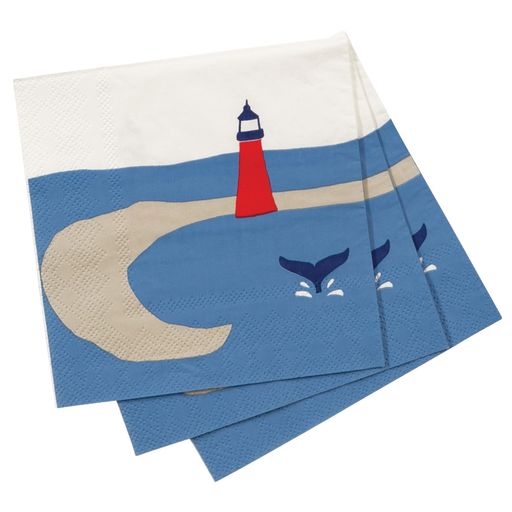 Picture of Seaside Lighthouse Paper Cocktail Napkins (Pack of
