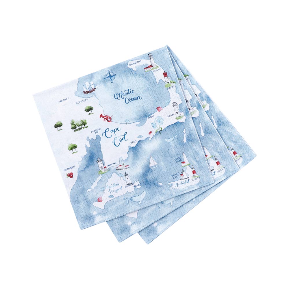 Picture of Cape And Islands Paper Cocktail Napkins ((Pack of 