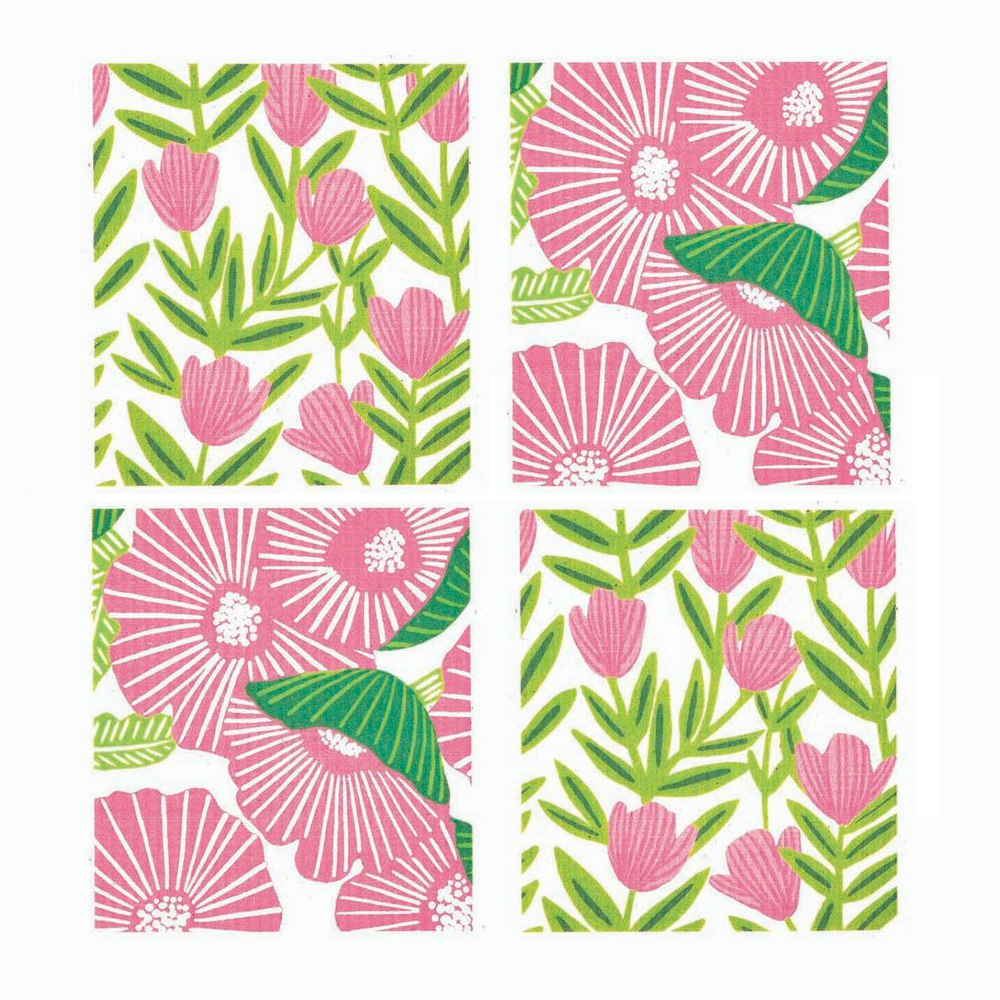Picture of Poppy Papaver blu Eco Sponge Cloths (Set of 2)