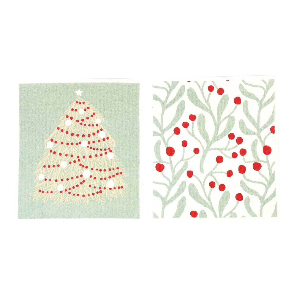 Picture of Fir Tree blu Eco Sponge Cloths (Set of 2)
