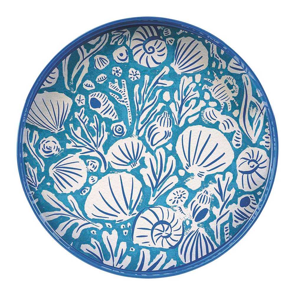 Picture of Sea Life  Round Lacquer Serving Tray
