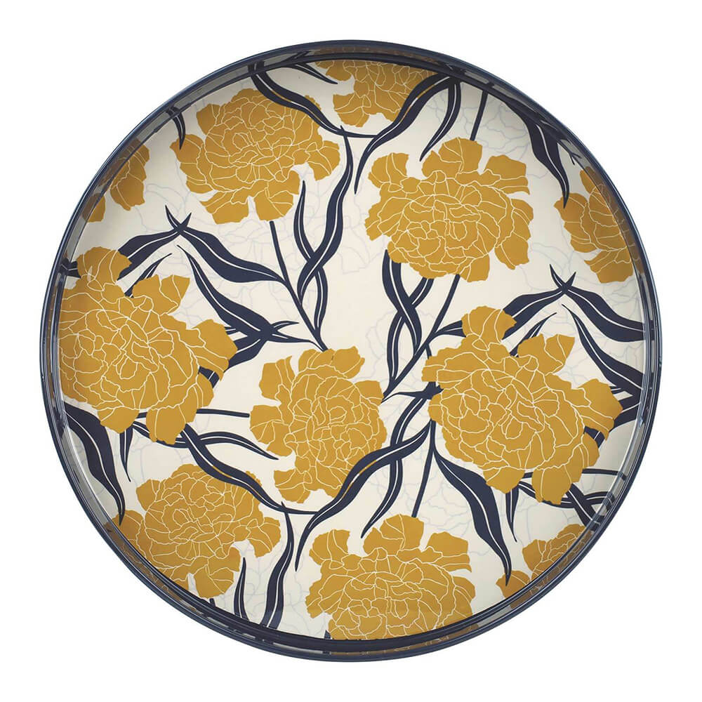 Picture of Marigold Round Lacquer Serving Tray
