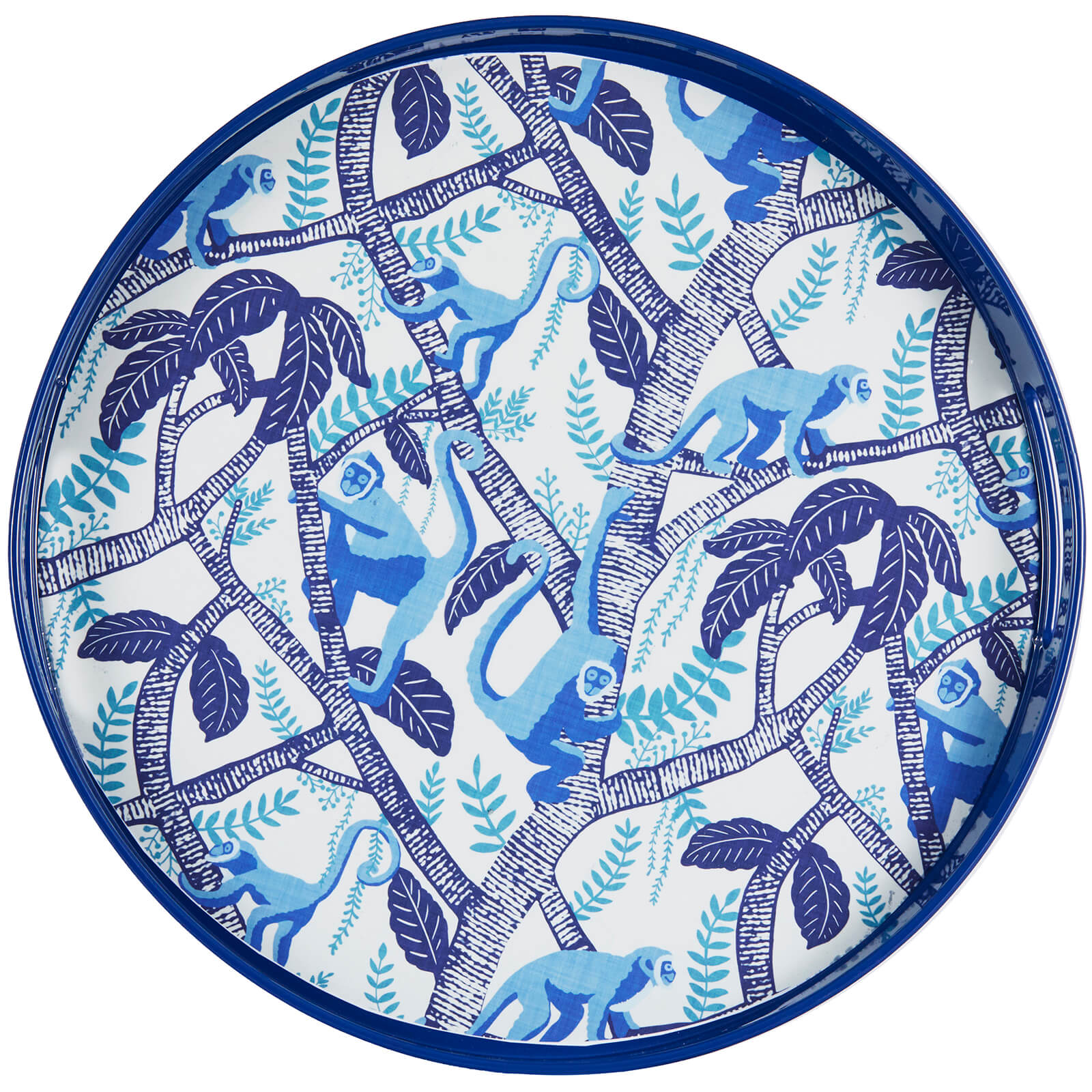 Picture of Coco Monkey Round Lacquer Serving Tray