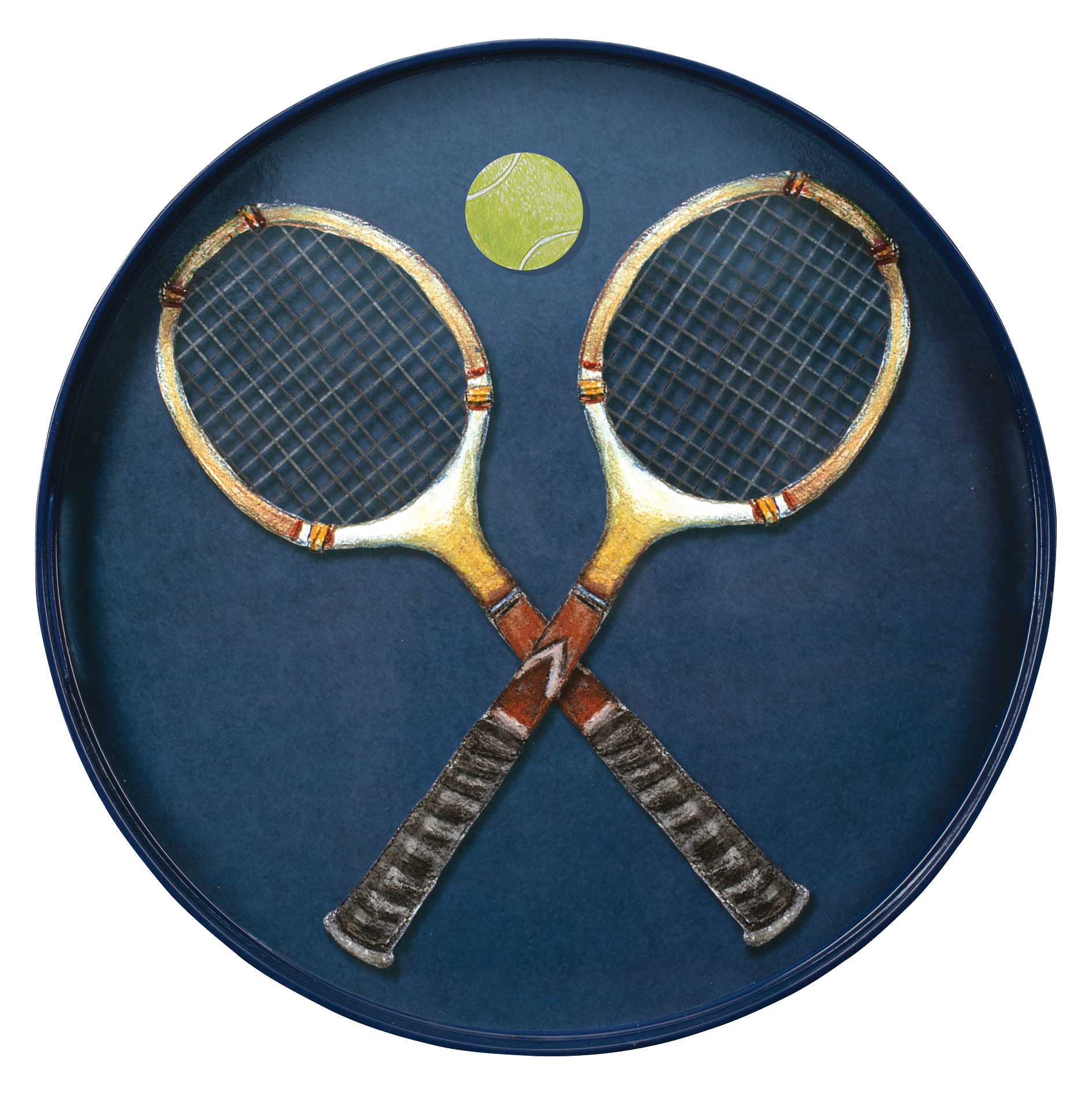 Picture of Tennis Anyone  Round Lacquer Serving Tray