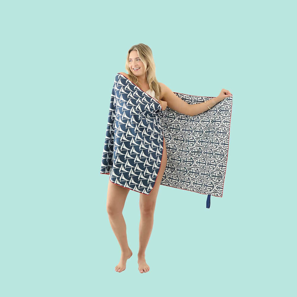 Picture of Sailboats Reversible Eco Beach Towel