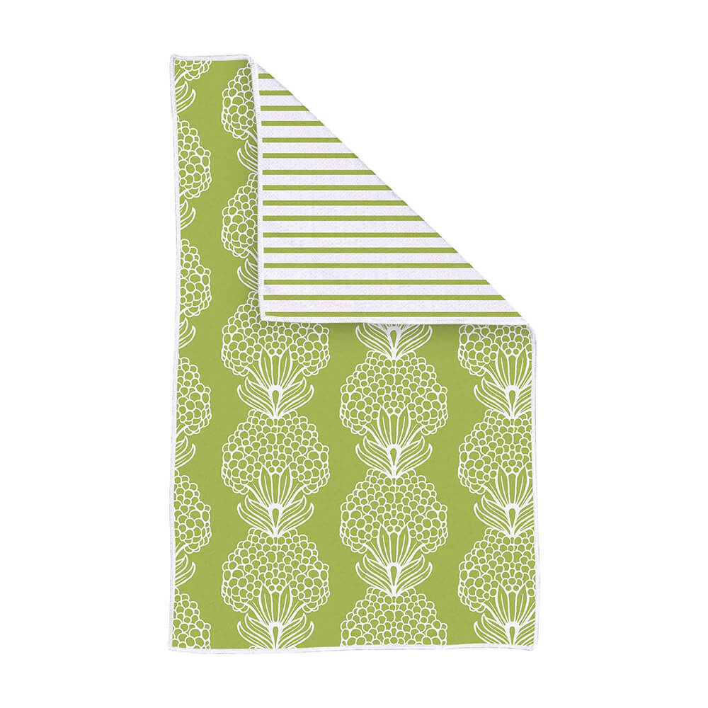 Picture of Hydrangea Green Eco Kitchen Tea Towel