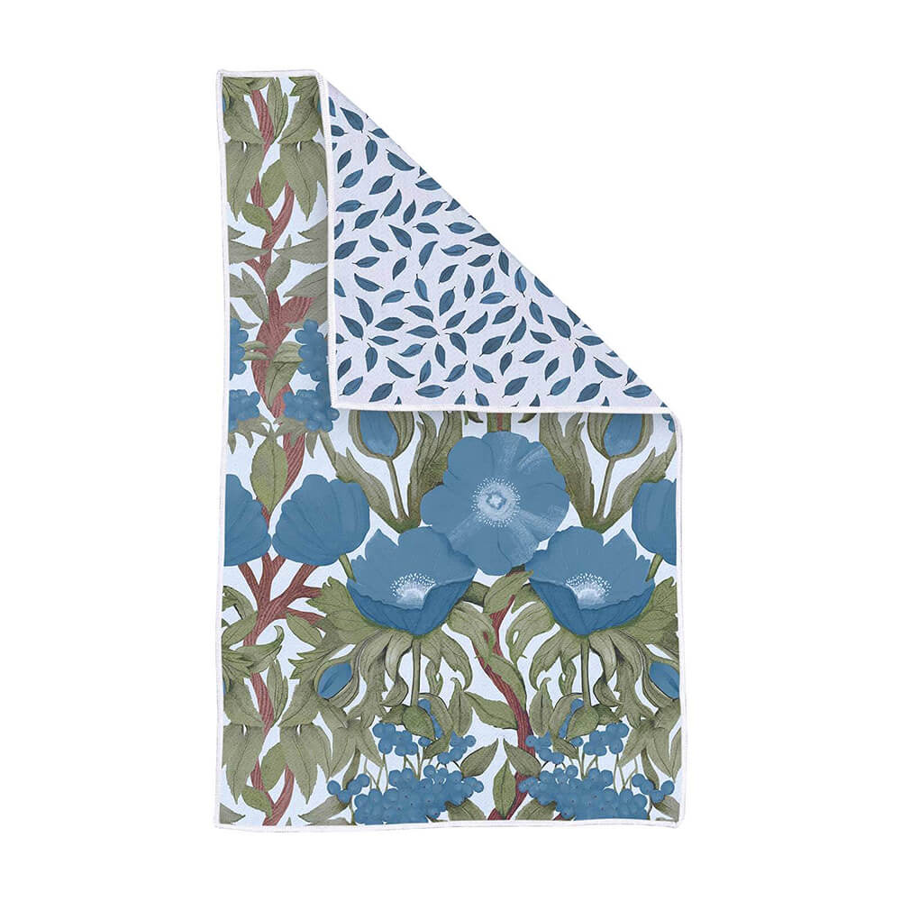 Picture of Icelandic Poppies Blue Eco Kitchen Tea Towel