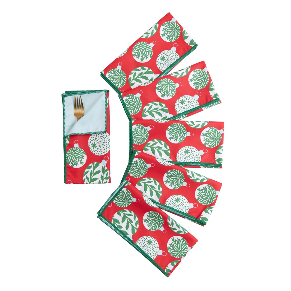 Picture of Scandi Ornaments Eco Dinner Napkin (Set of 6)