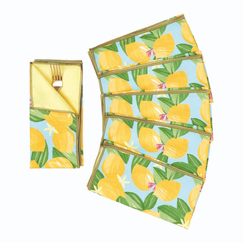 Picture of Lemon Blossoms Eco Dinner Napkins (Set of 6)