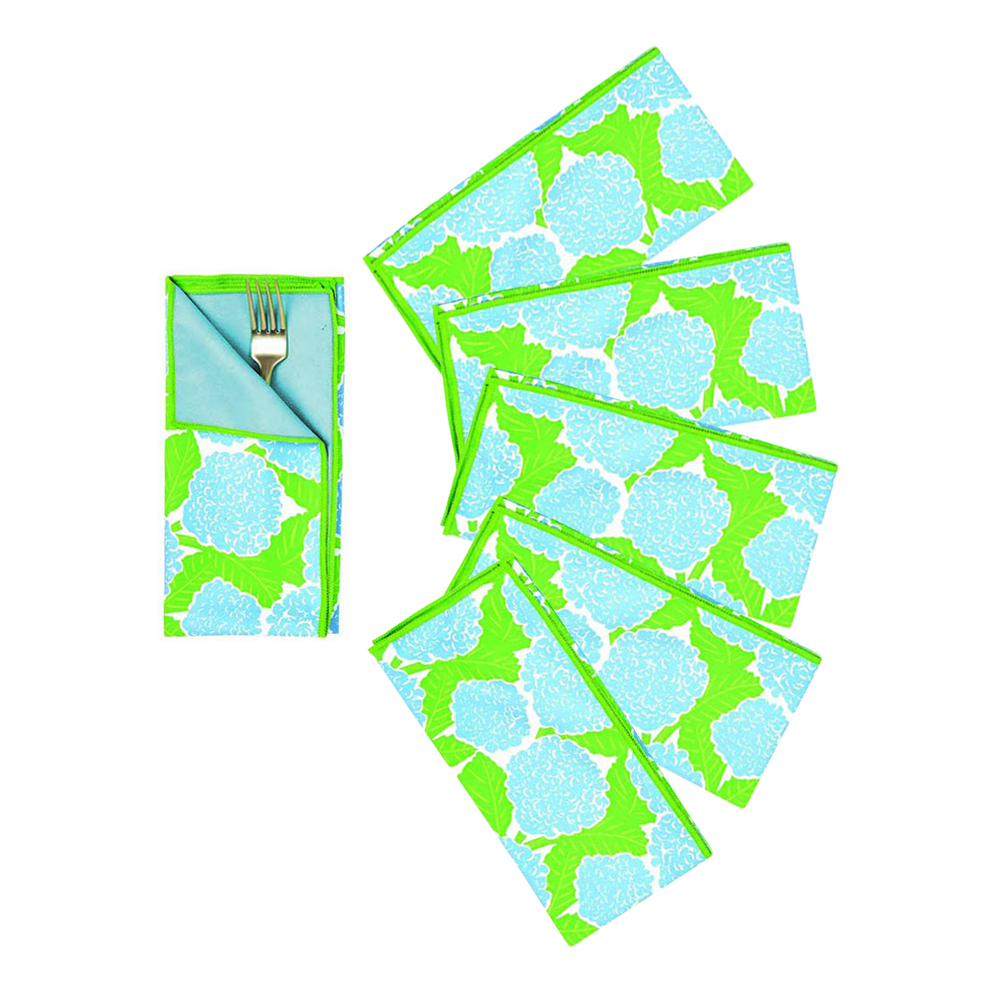 Picture of Blue Hydrangea Eco Dinner Napkins (Set of 6)