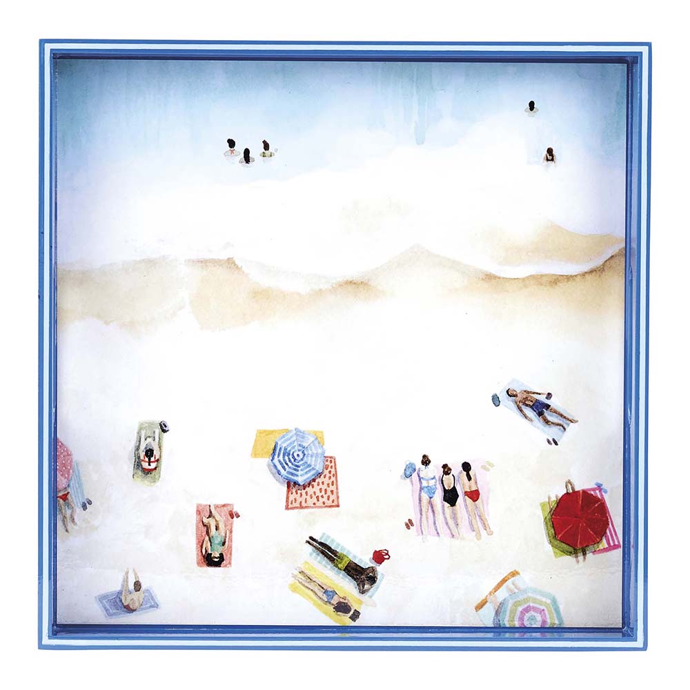 Picture of Beach Life Square Lacquer Serving Tray