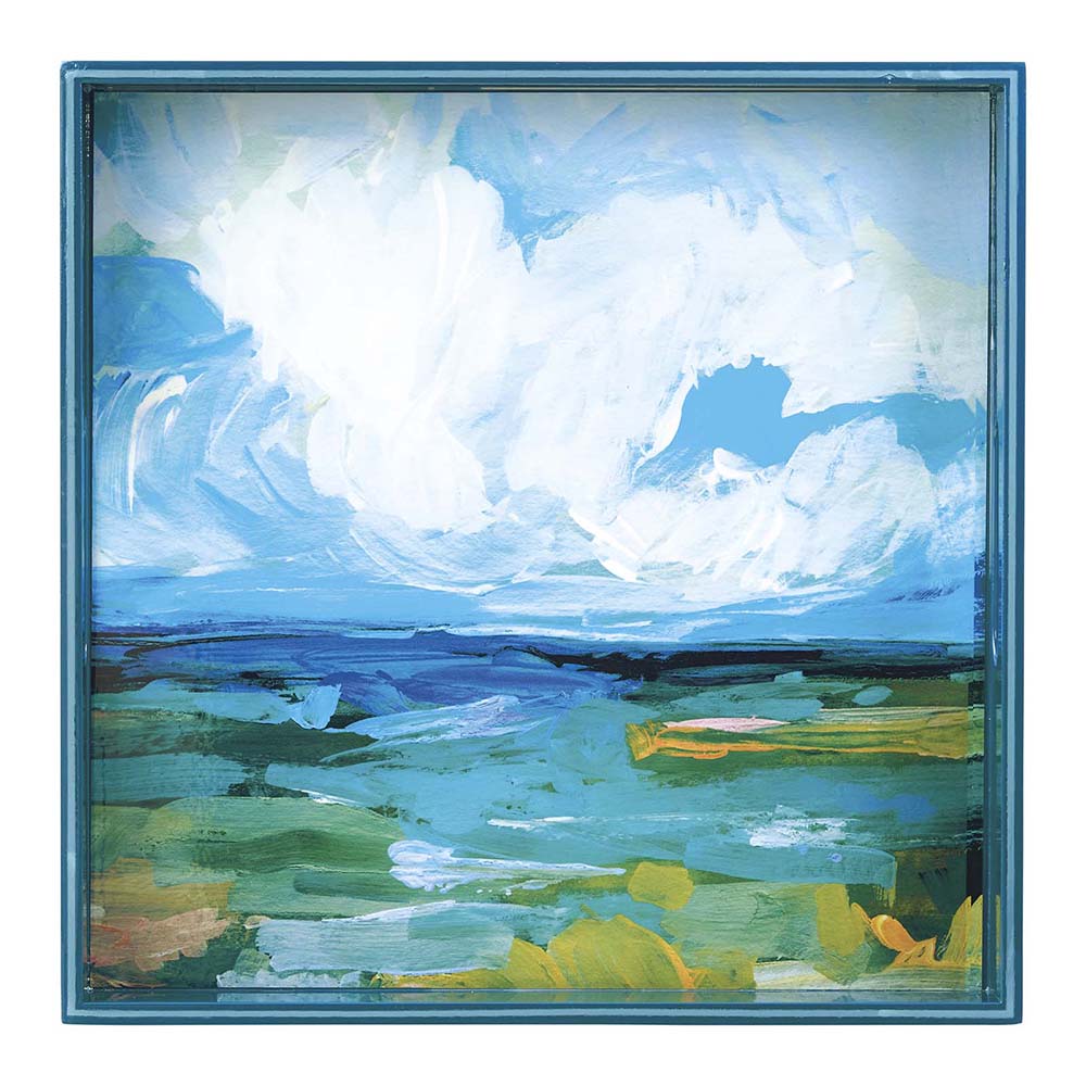 Picture of Saltwaters Edge Square Lacquer Serving Tray