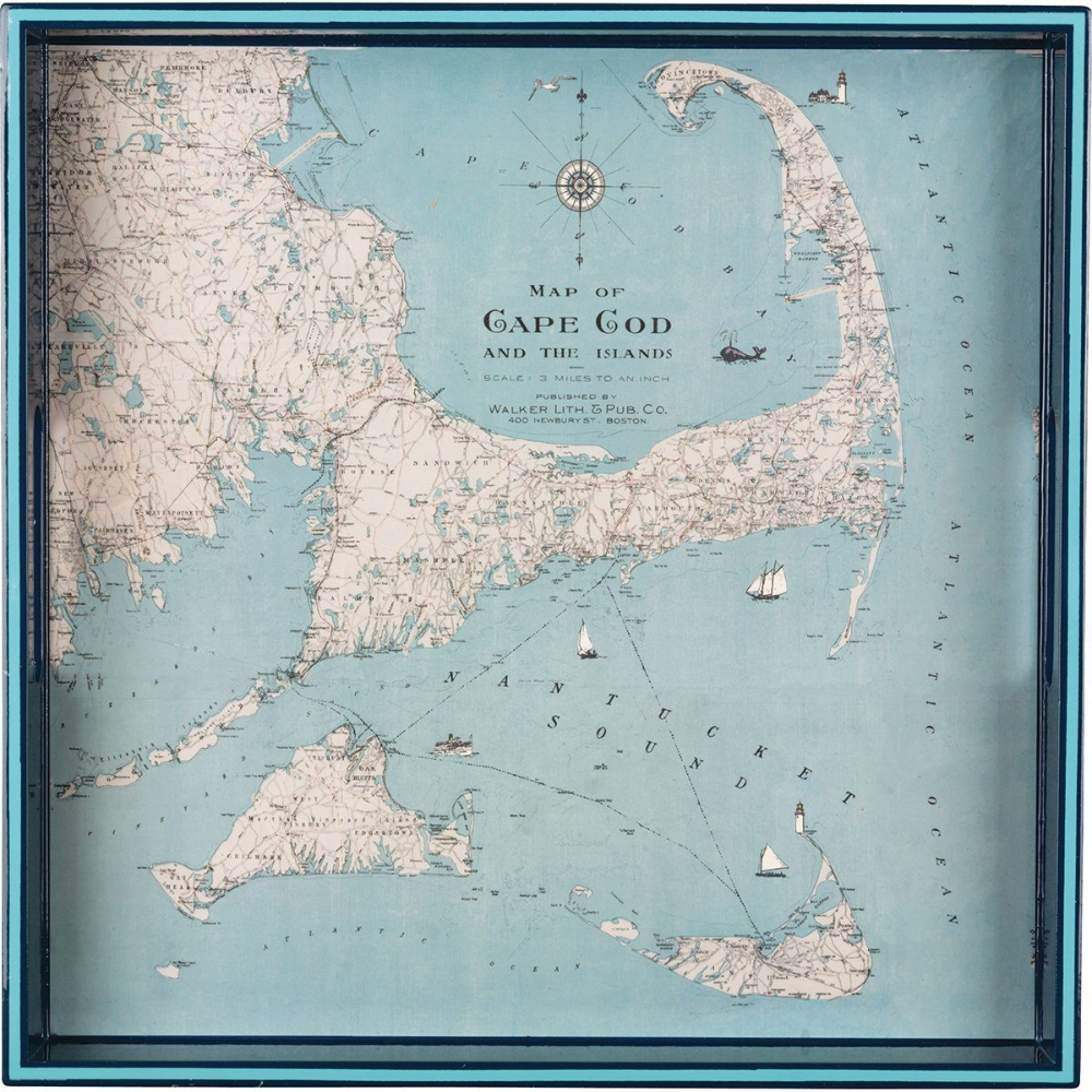 Picture of Cape Cod Square Lacquer Serving Tray