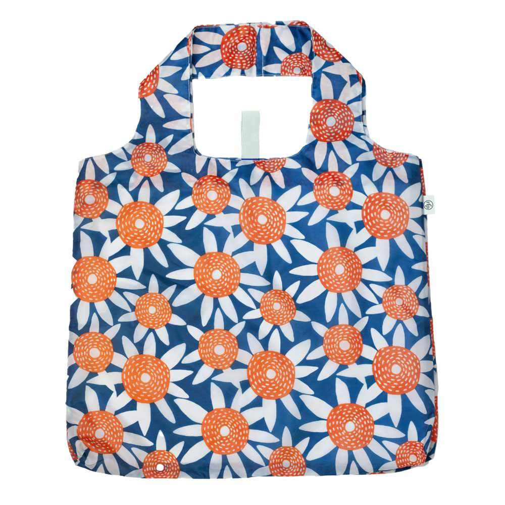 Picture of Straw Sunflowers  blu Reusable Shopping Bag