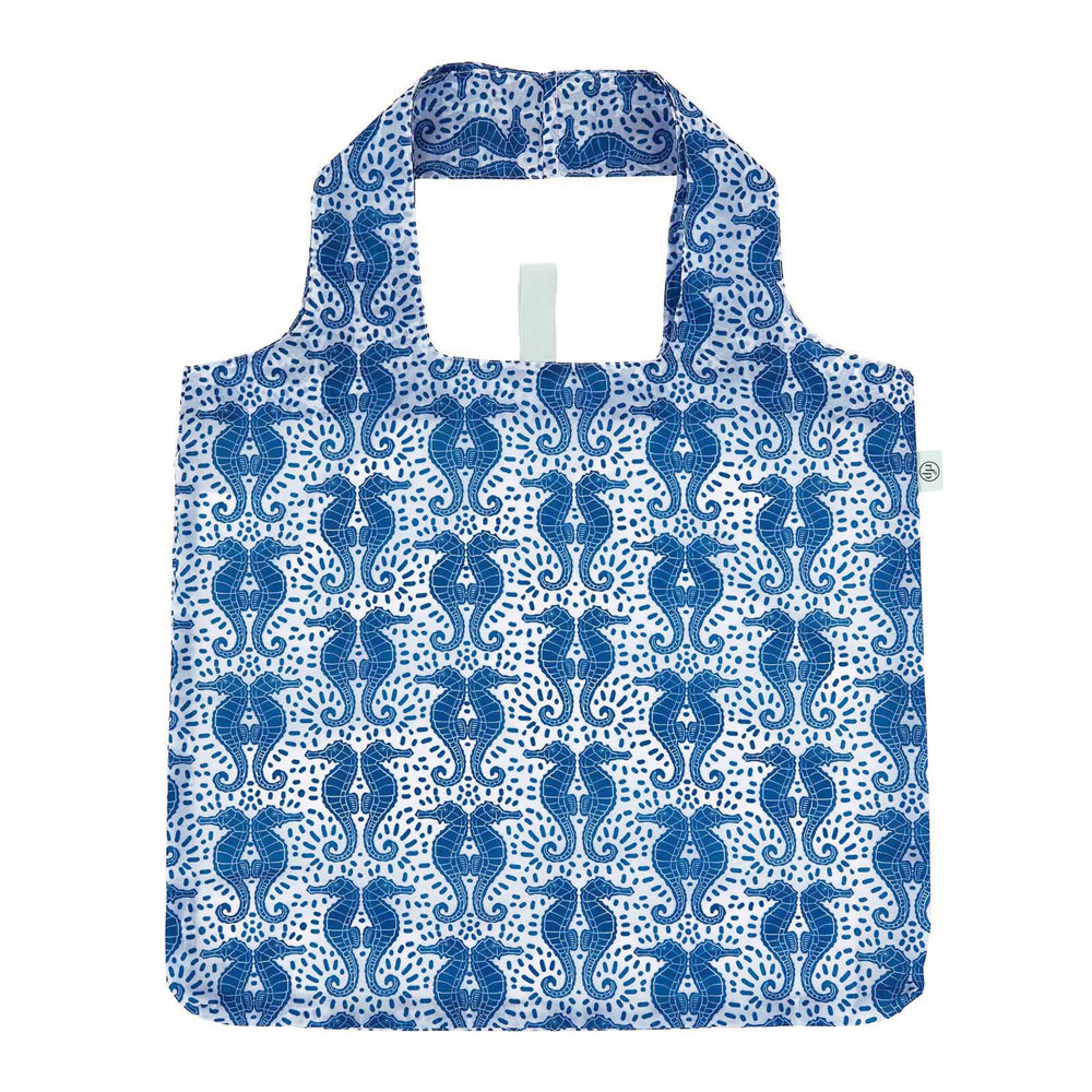 Picture of Seahorses blu Reusable Shopping Bag