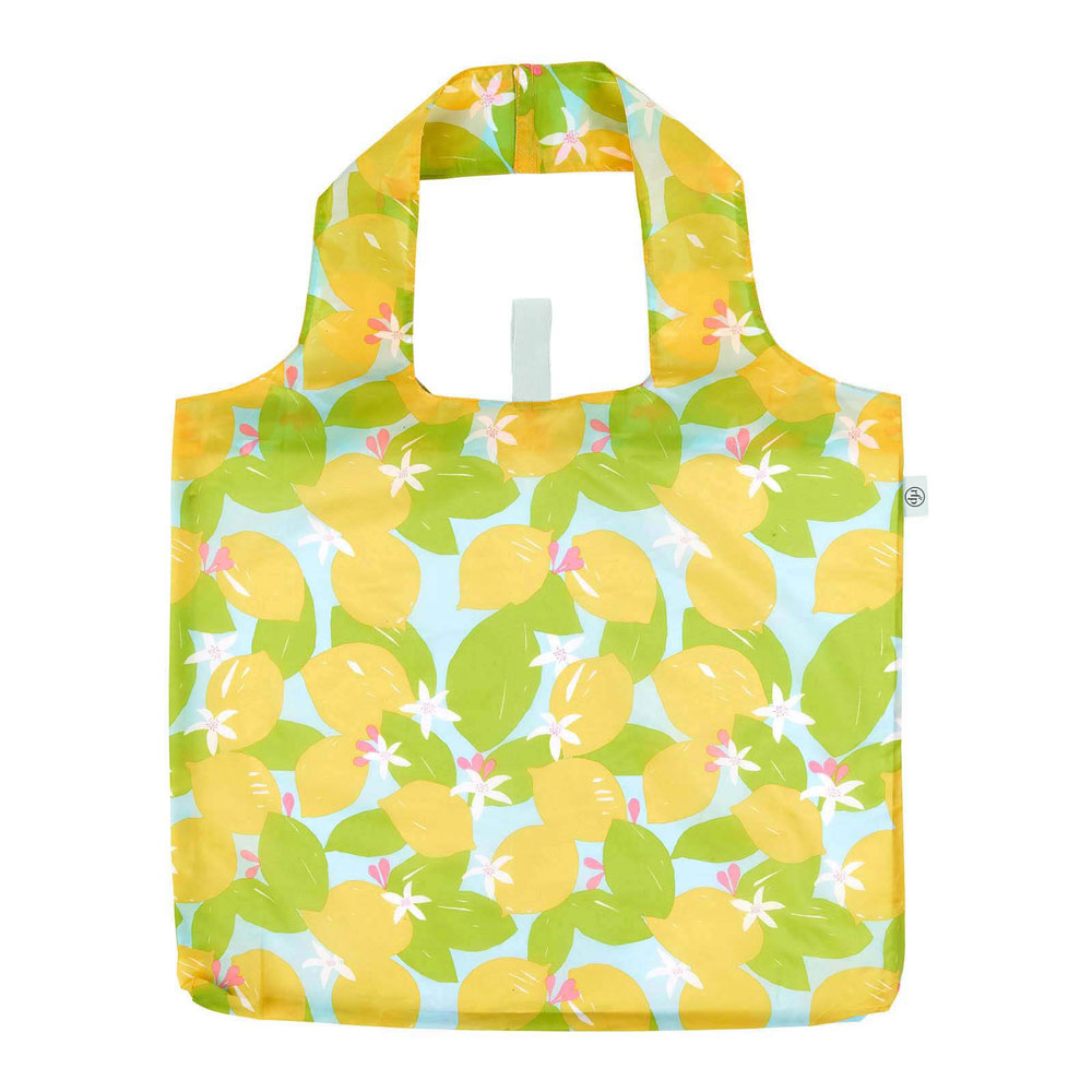 Picture of Lemon Blossoms blu Reusable Shopping Bag