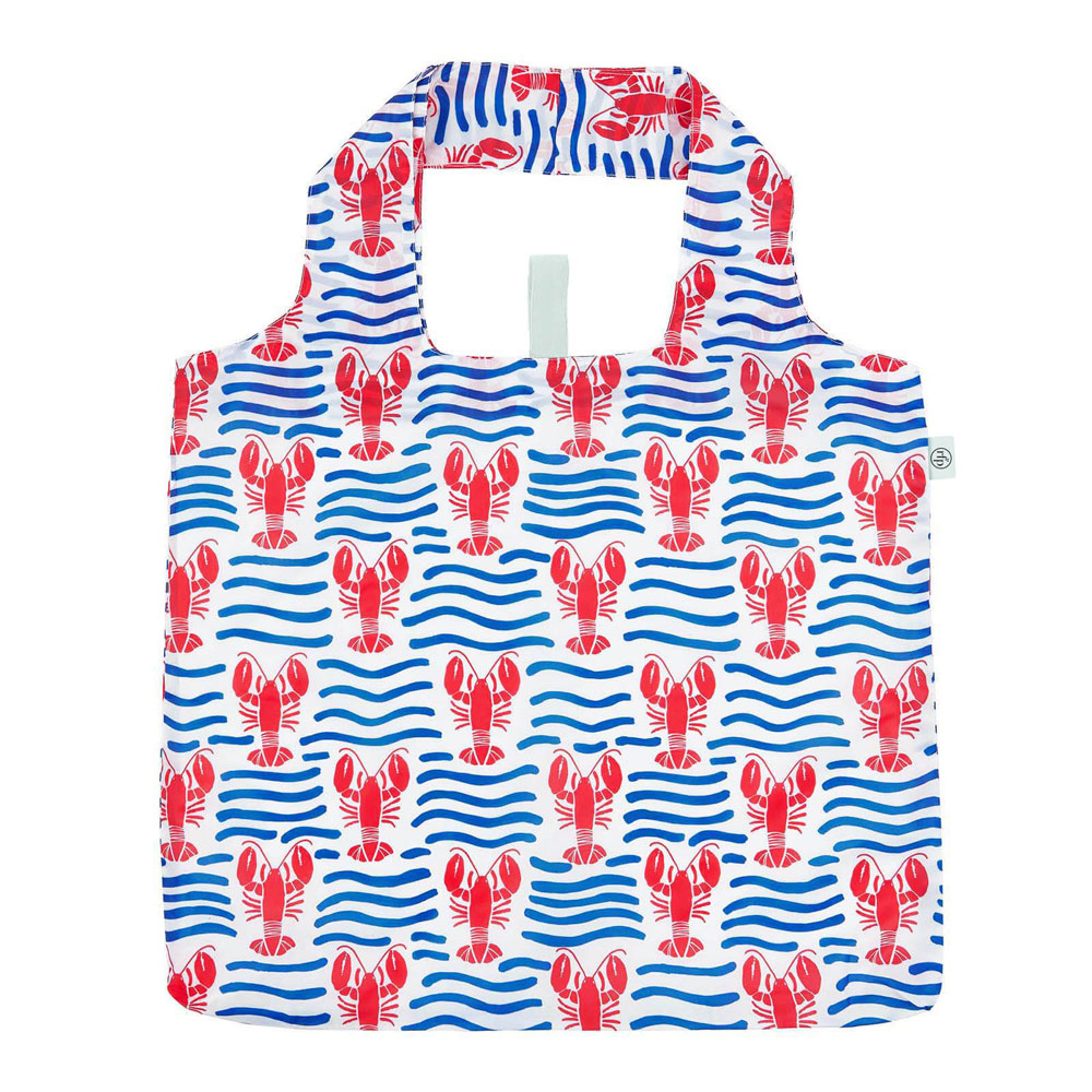 Picture of Lobster Waves blu Reusable Shopping Bag