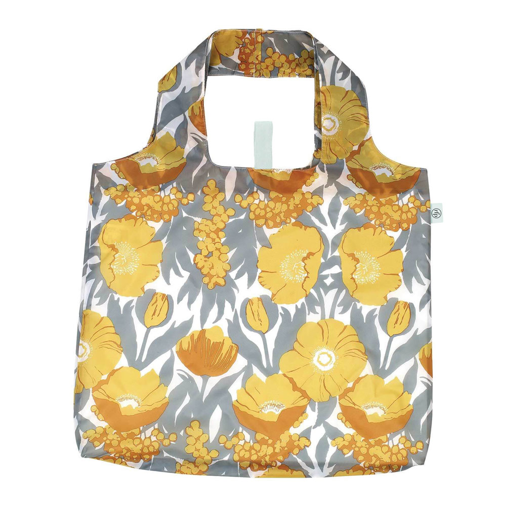 Picture of Icelandic Poppies Gold blu Reusable Shopping Bag