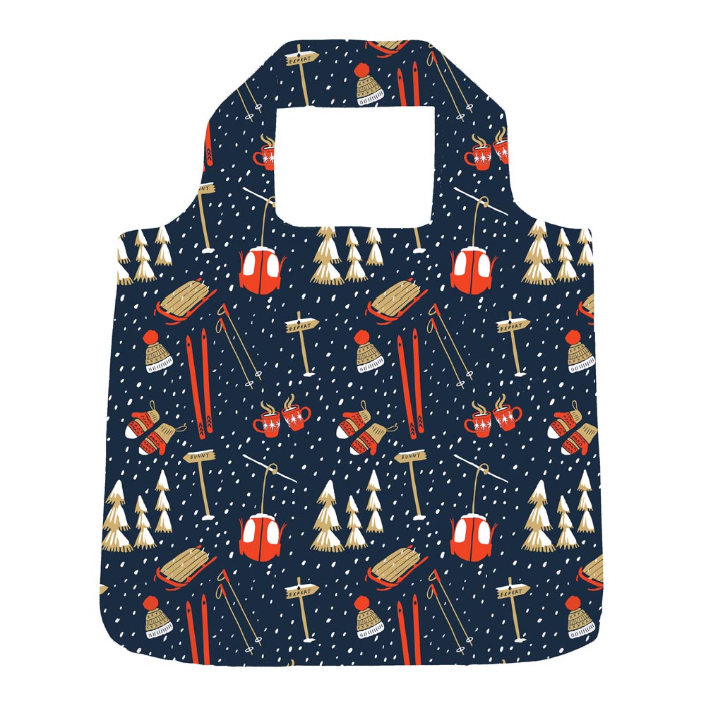 Picture of Nordic Ski Navy blu Reusable Shopping Bag