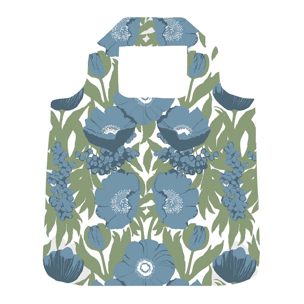 Picture of Icelandic Poppies Blue blu Reusable Shopping Bag