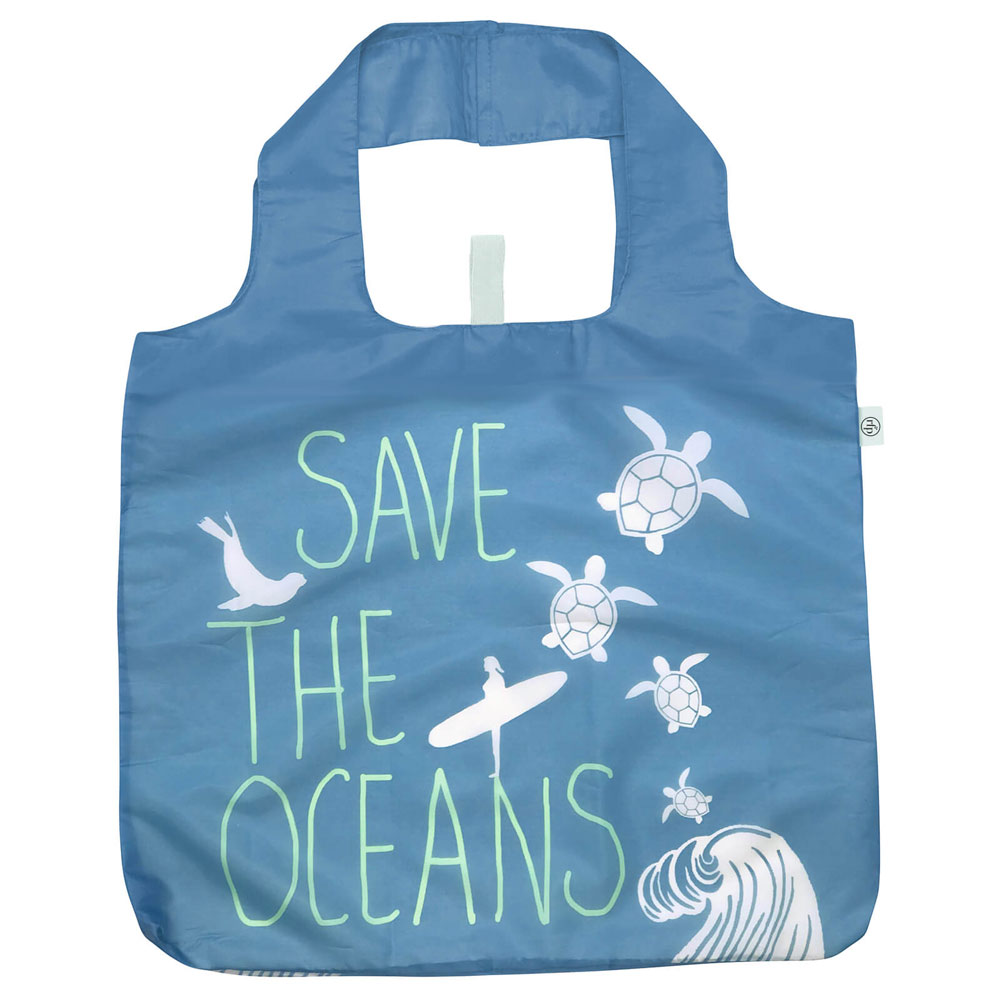 Picture of Save the Ocean blu Reusable Shopping Bag
