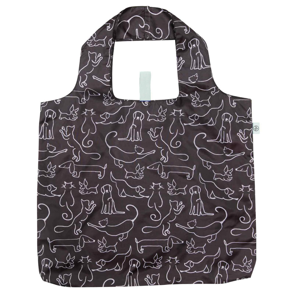 Picture of Dog And Cat blu Reusable Shopping Bag