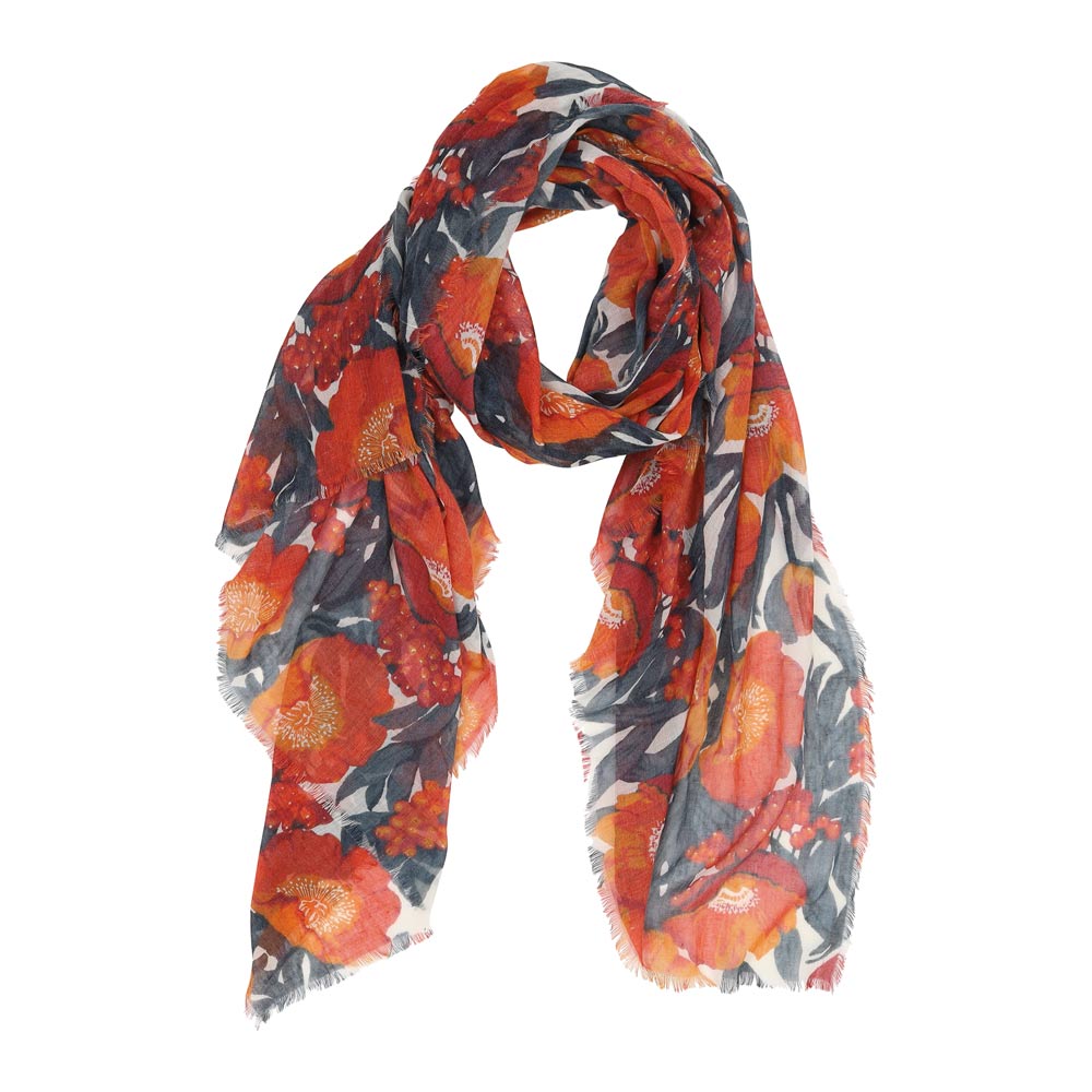 Picture of Icelandic Poppies Red Featherweight Scarf