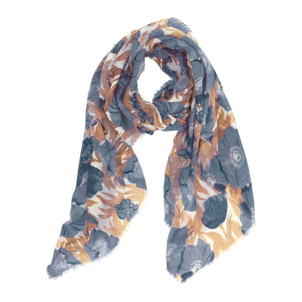Picture of Icelandic Poppies Blue Featherweight Scarf