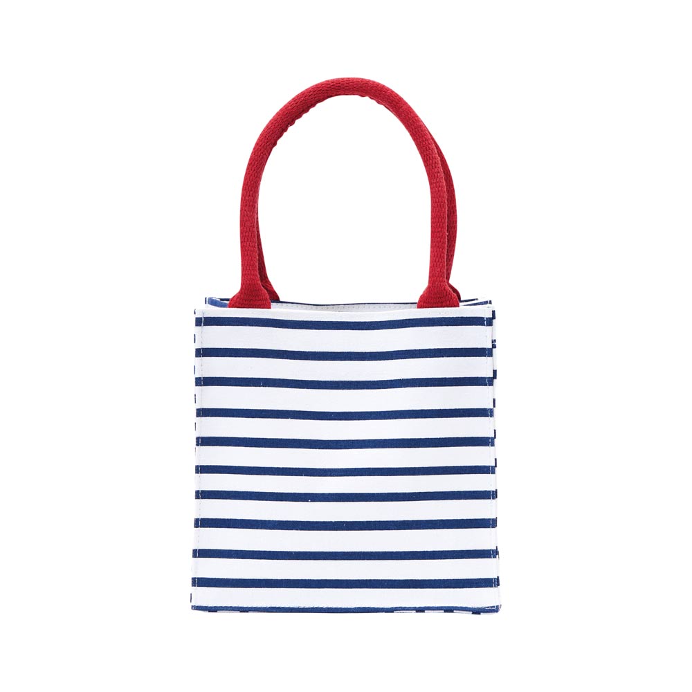 Picture of Bateau Stripe Navy Reusable Itsy Bitsy Gift Bag