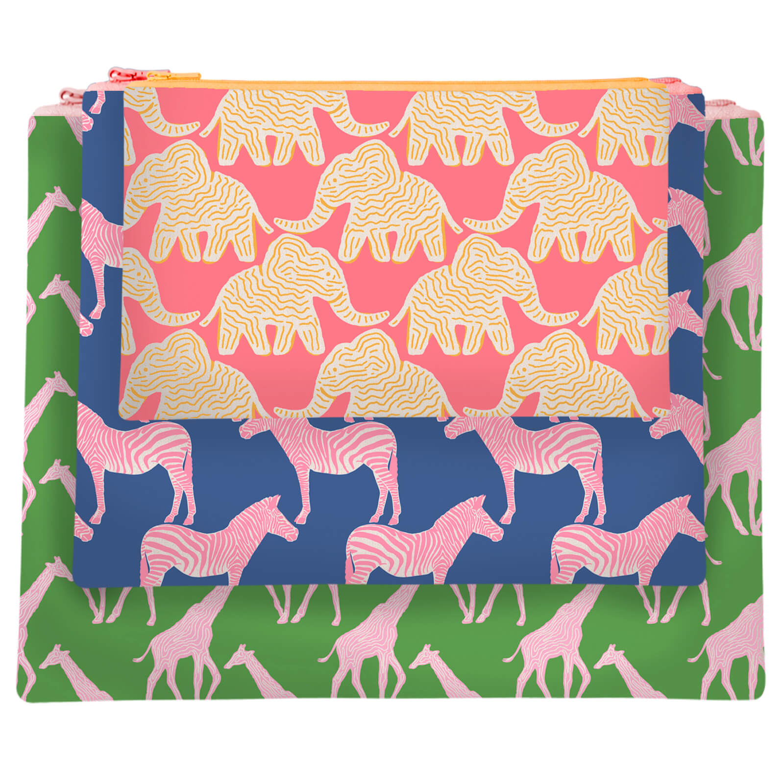 Picture of Safari Pop Zip Pouch Trio (set 3)