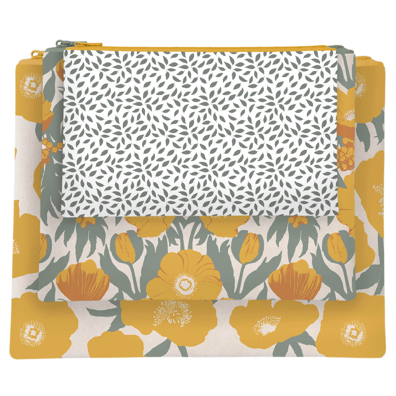 Picture of Icelandic Poppies Gold Zip Pouch Trio (set 3)