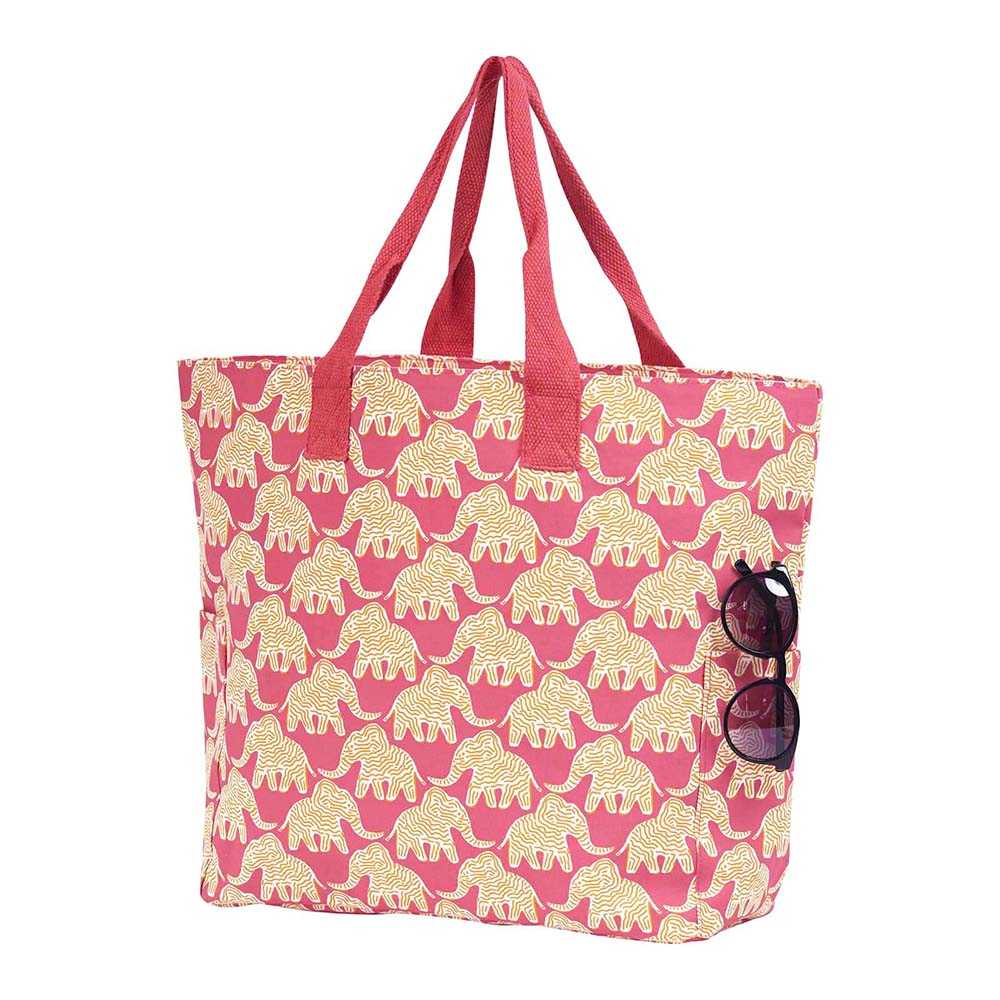 Picture of Elephants Canvas Carryall Tote Bag