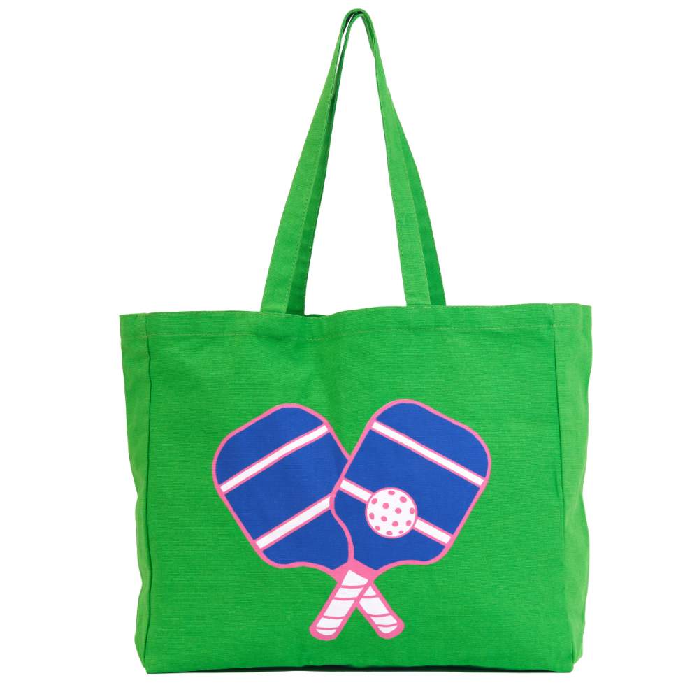 Picture of Pickleball Green Little Shopper Canvas Tote Bag