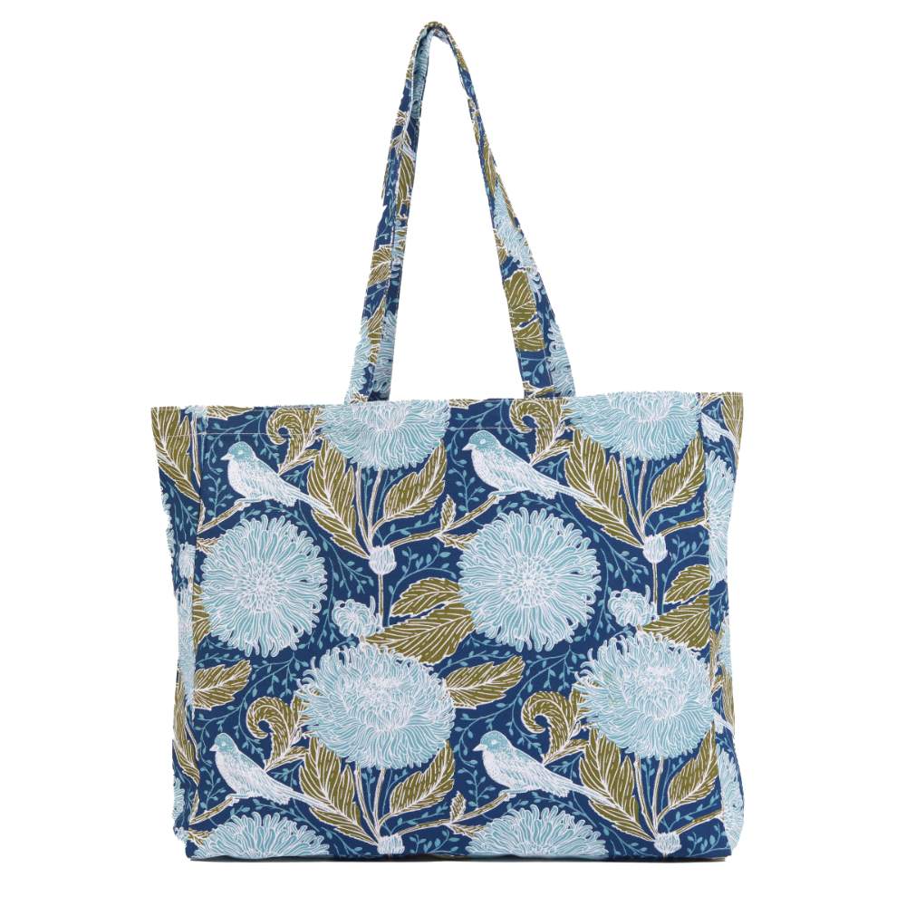 Picture of Chrysanthemum Bird Little Shopper Canvas Tote Bag