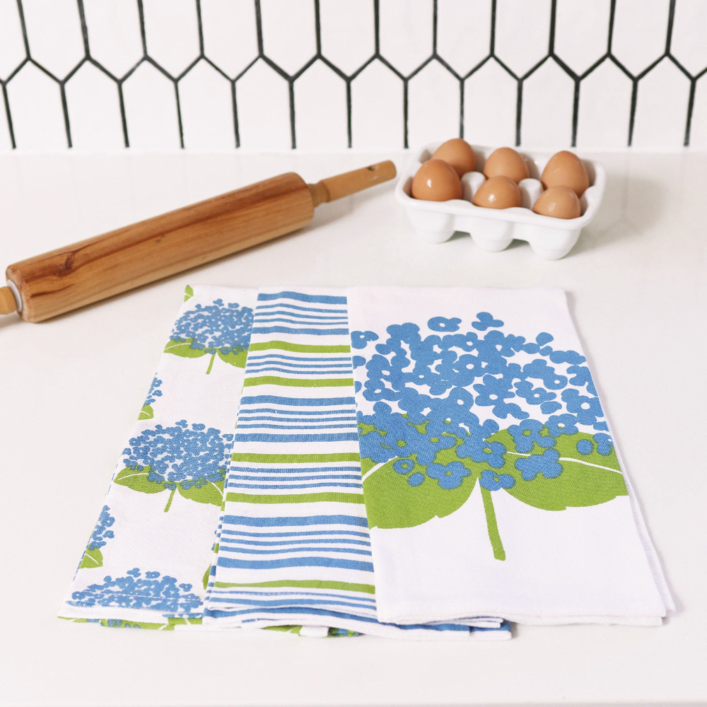 Picture of Hydrangea Cotton Kitchen Towel (Set Of 3)