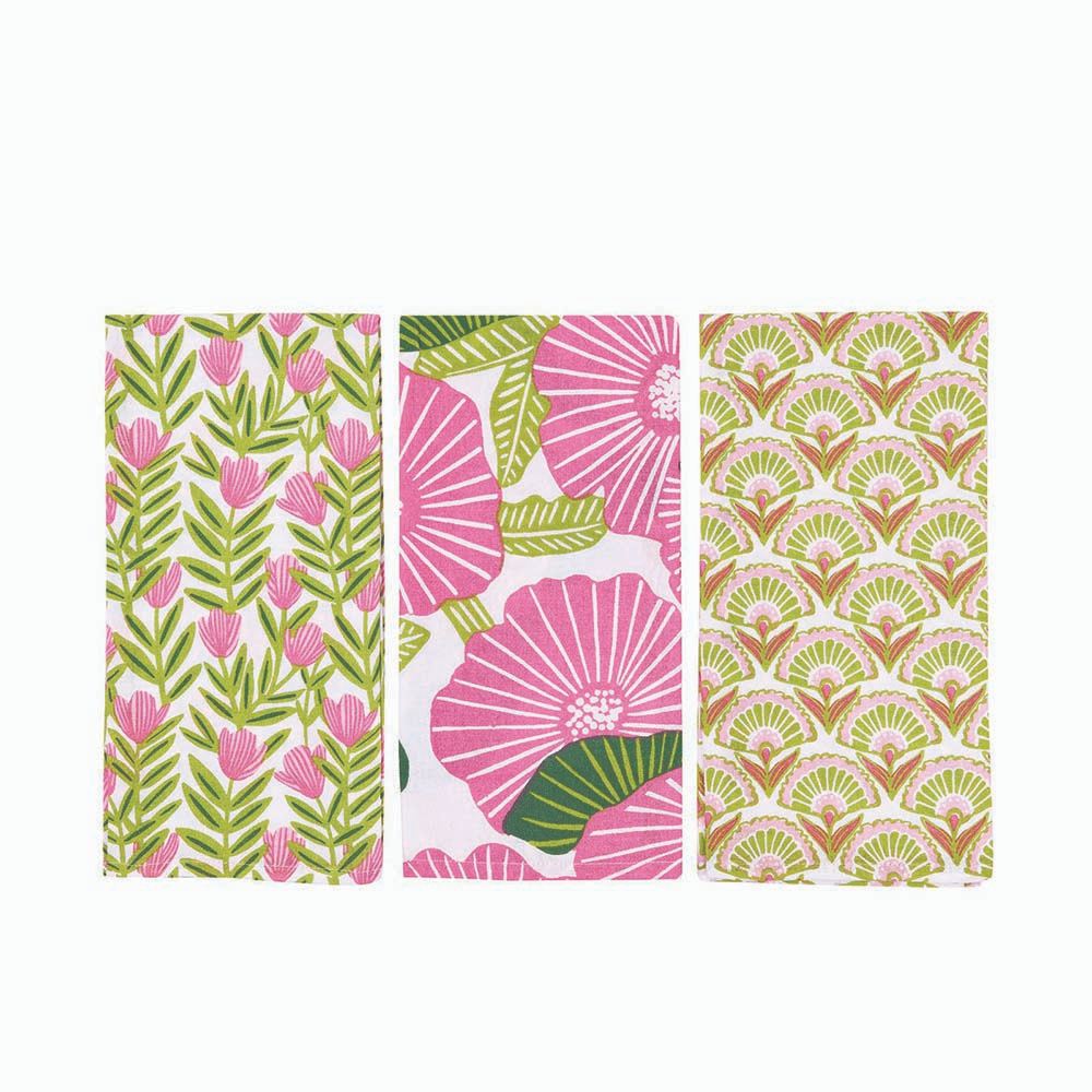 Picture of Poppy Papaver Cotton Kitchen Towels (Set of 3)