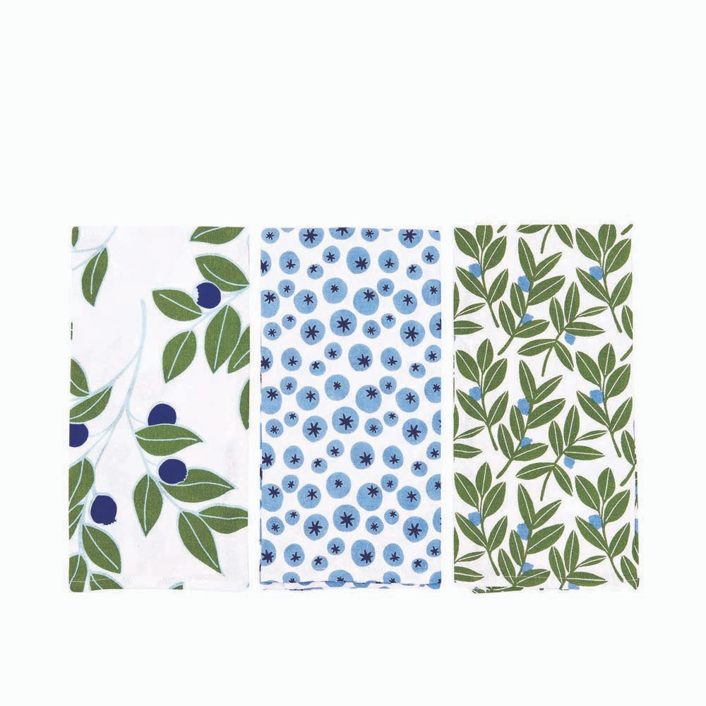 Picture of Blueberry Medley Cotton Kitchen Towels (Set of 3)