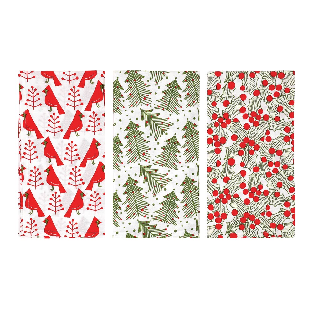 Picture of Cardinal & Tree Cotton Kitchen Towels (Set of 3)