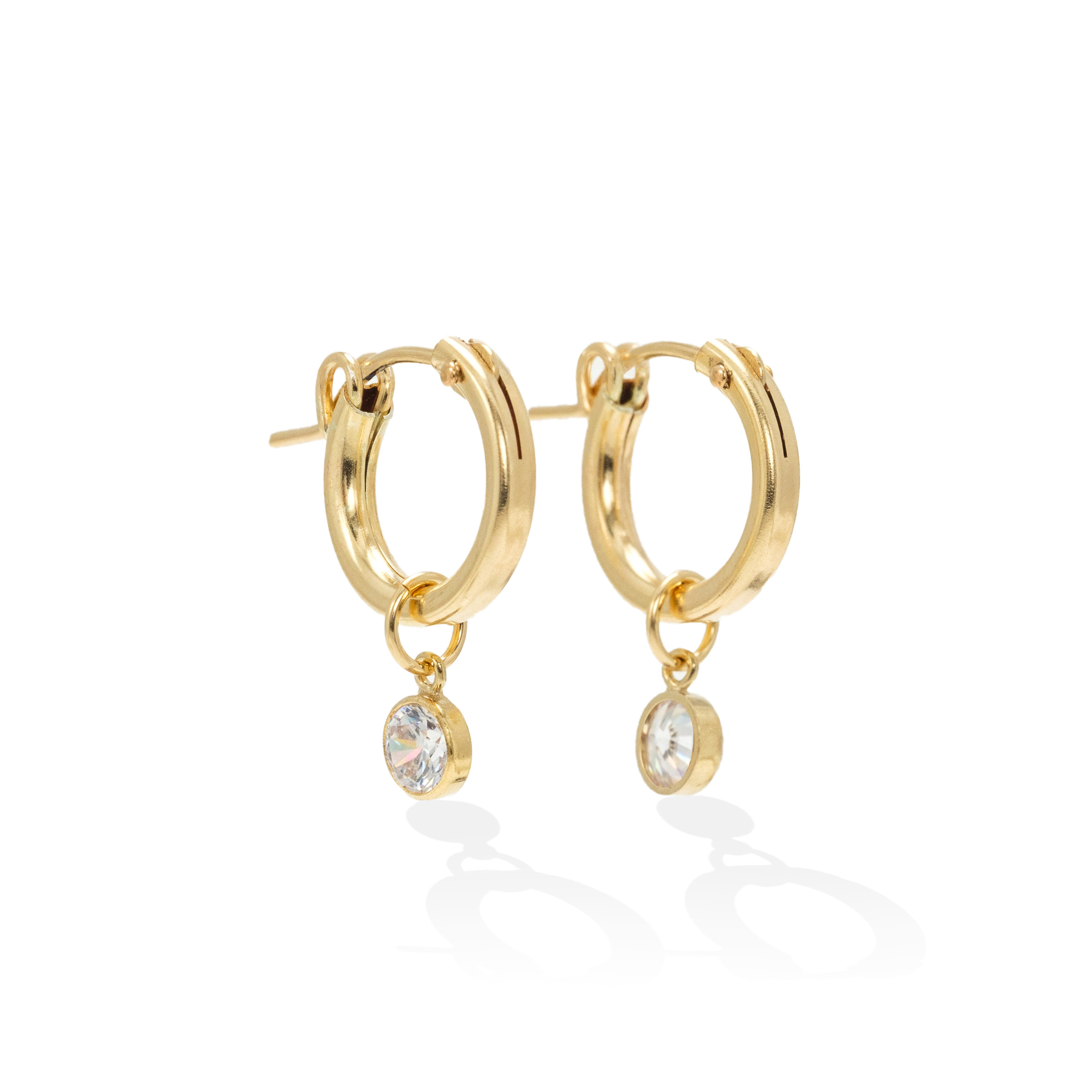 Picture of Birthstone Gold-Filled Hoop Earrings - April