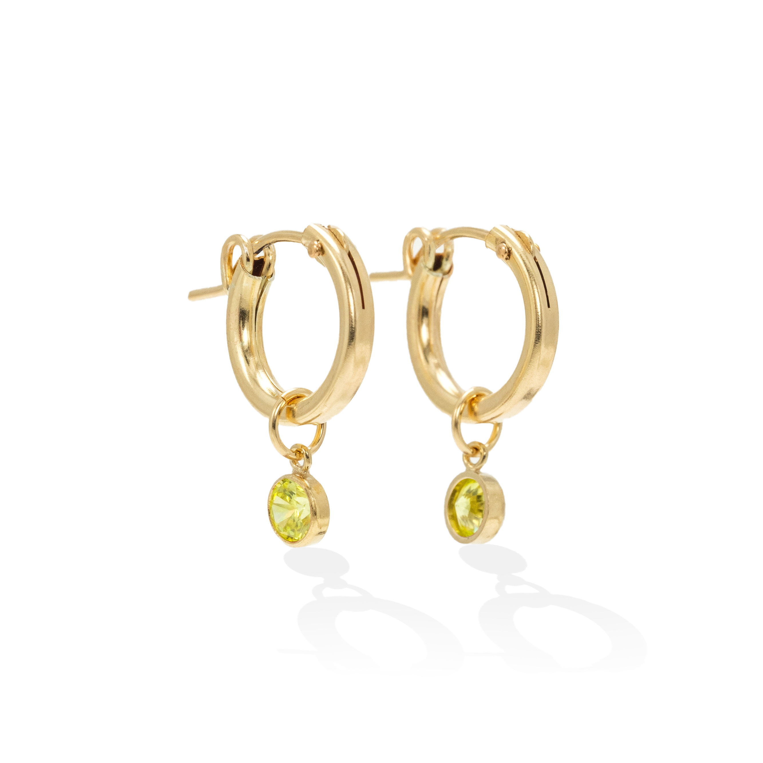 Picture of Birthstone Gold-Filled Hoop Earrings - August