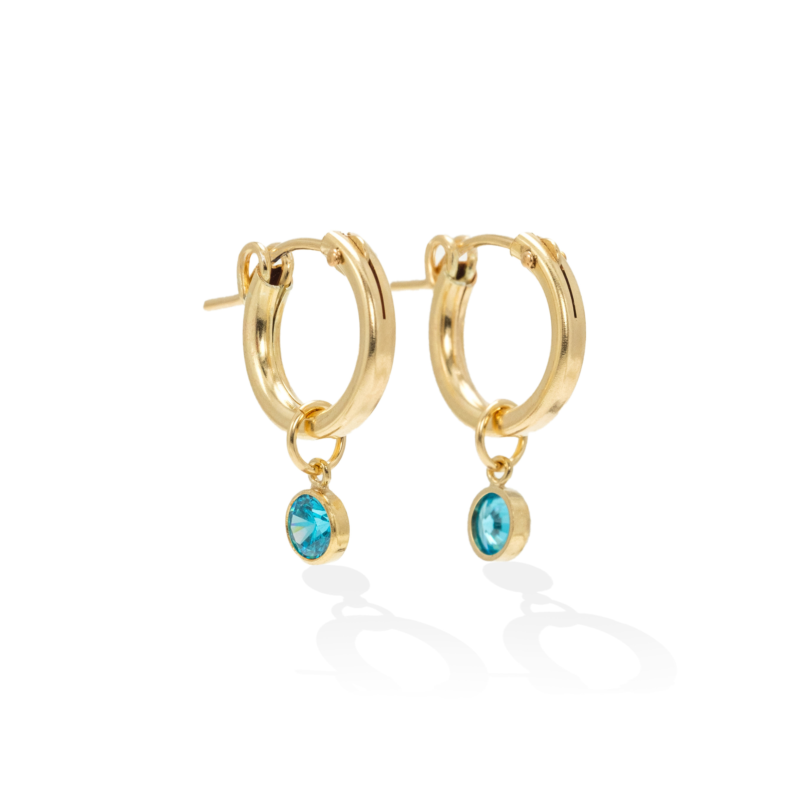 Picture of Birthstone Gold-Filled Hoop Earrings - December