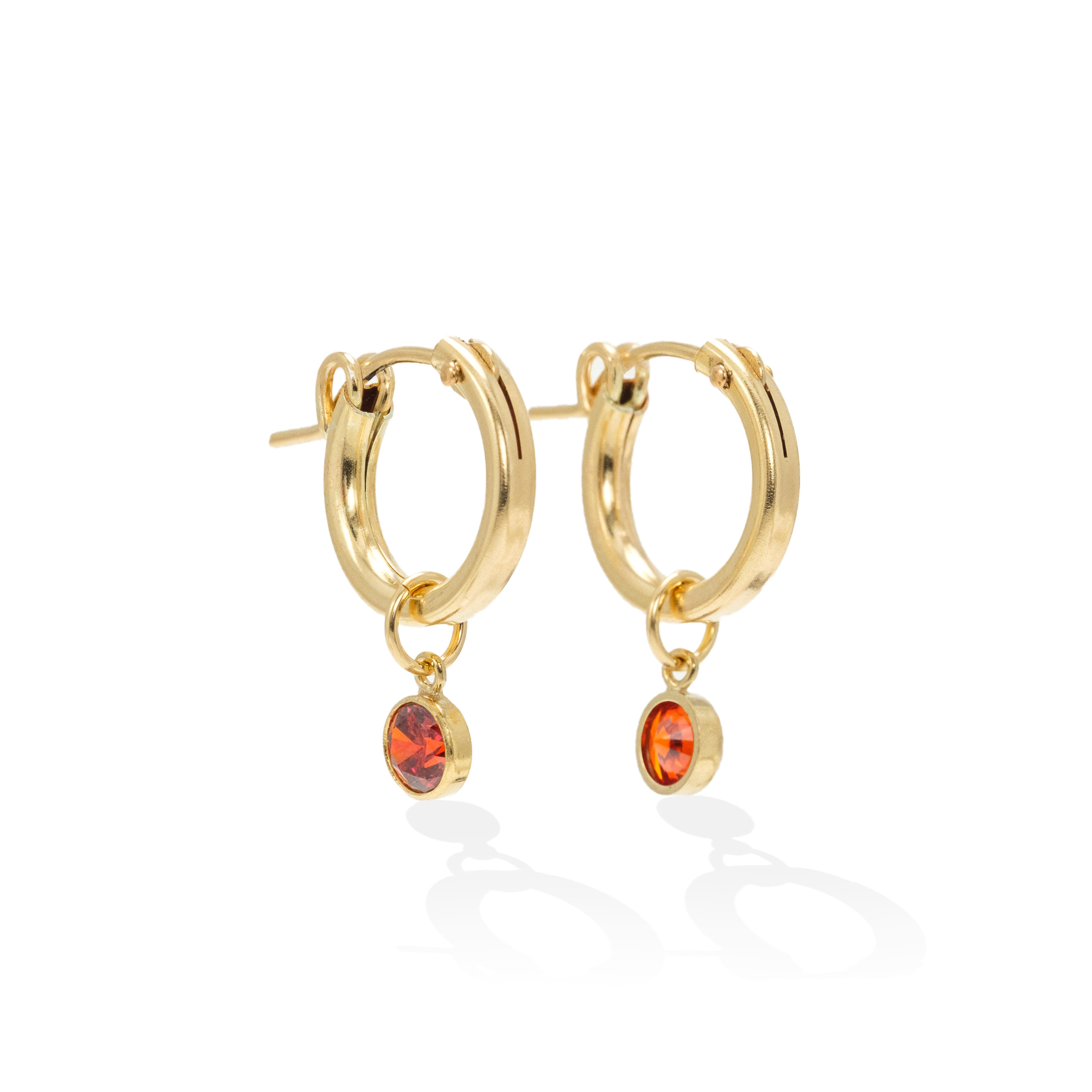 Picture of Birthstone Gold-Filled Hoop Earrings - July