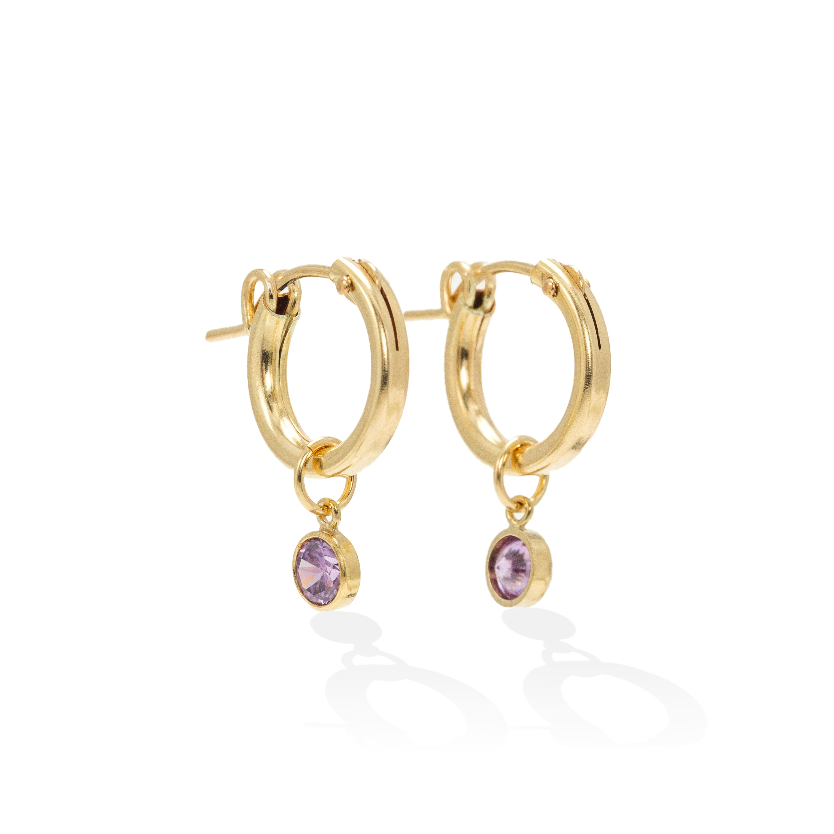 Picture of Birthstone Gold-Filled Hoop Earrings - June
