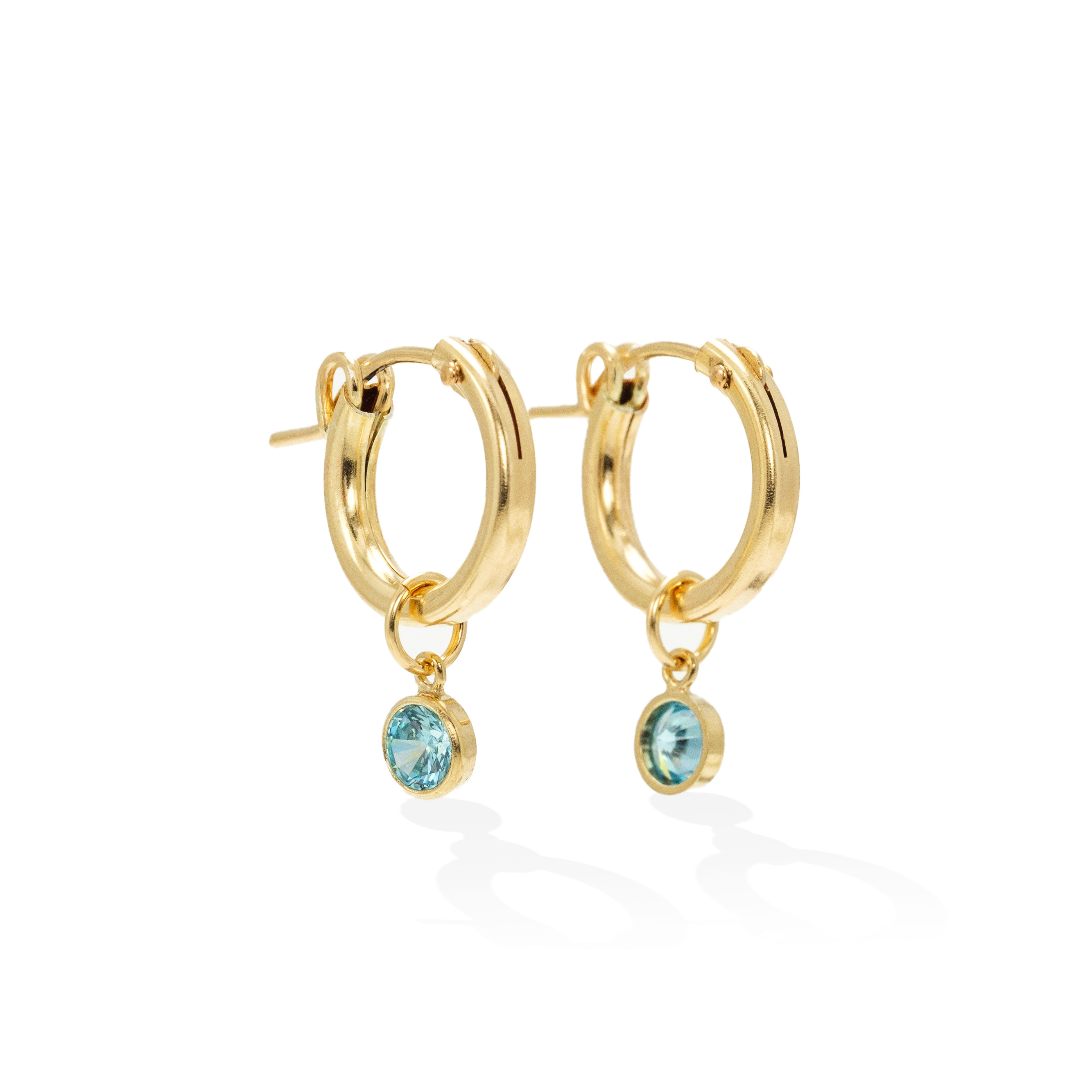 Picture of Birthstone Gold-Filled Hoop Earrings - March